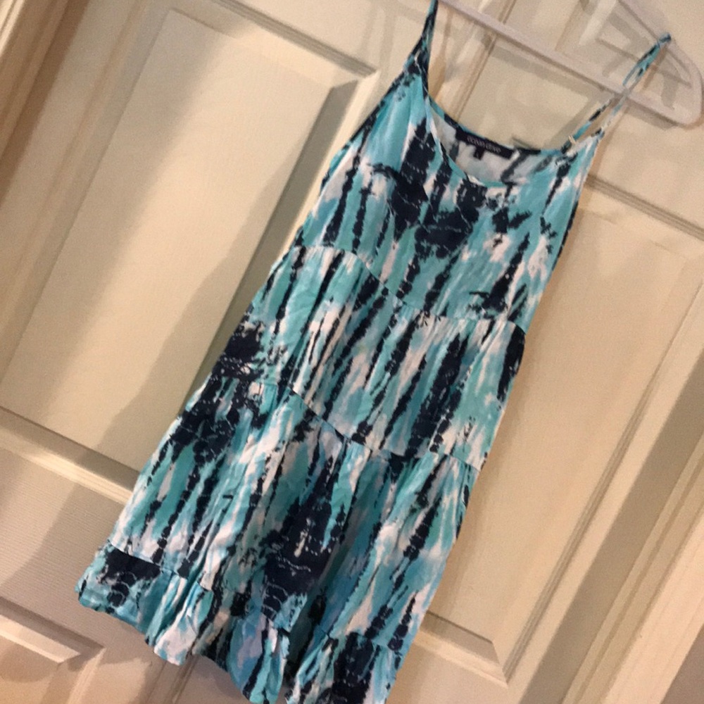 Tie-dye tiered dress